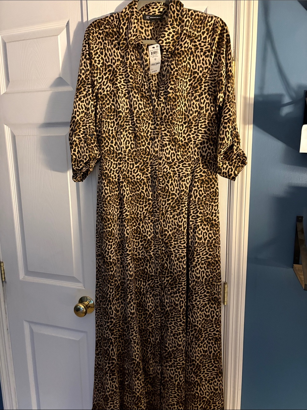 INC International Concepts Leopard Print Maxi Dress - Brown and Black